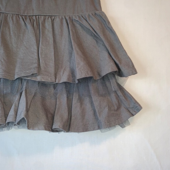 Gymboree Gray Cotton Ruffle/ Tuille Trim Skirt Size 12 - Picture 2 of 5